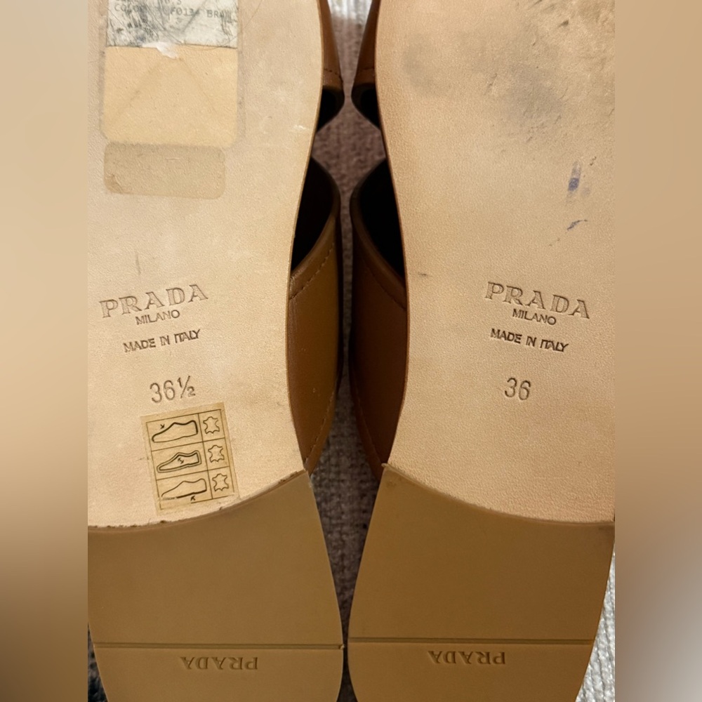 Prada Leather Buckle Crossover Sandals - Picture 7 of 8